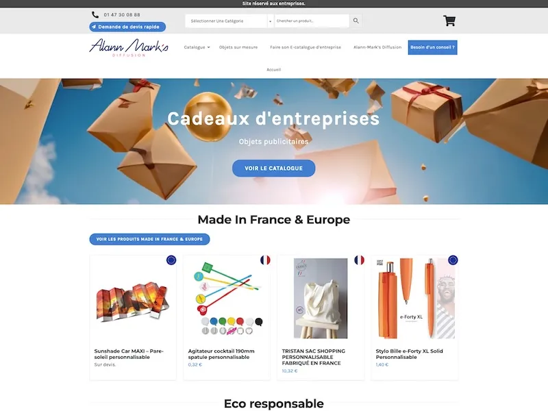 Site ecommerce B2B Alann Marks